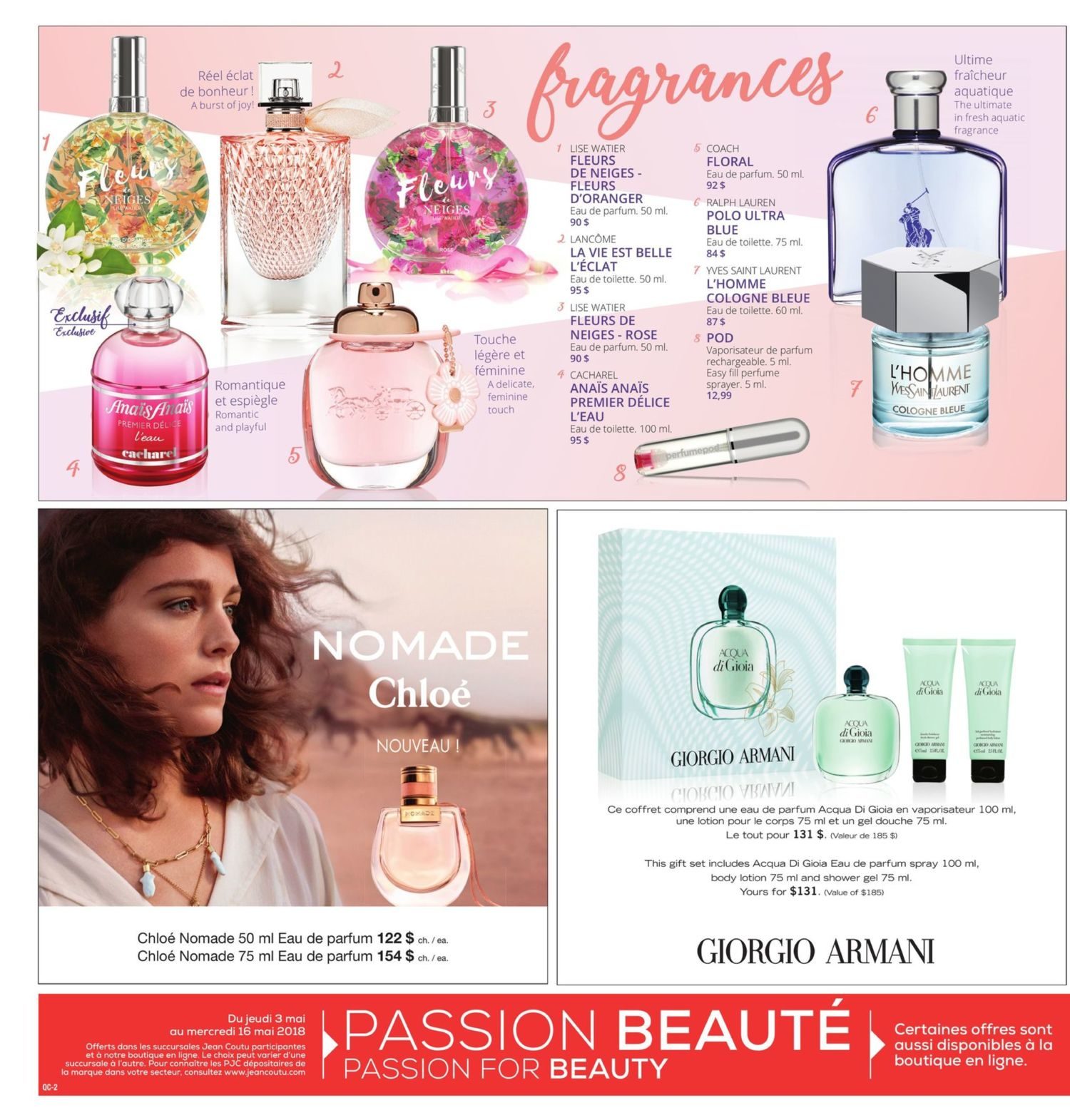 Jean Coutu Weekly Flyer Passion For Beauty Event May 3 16