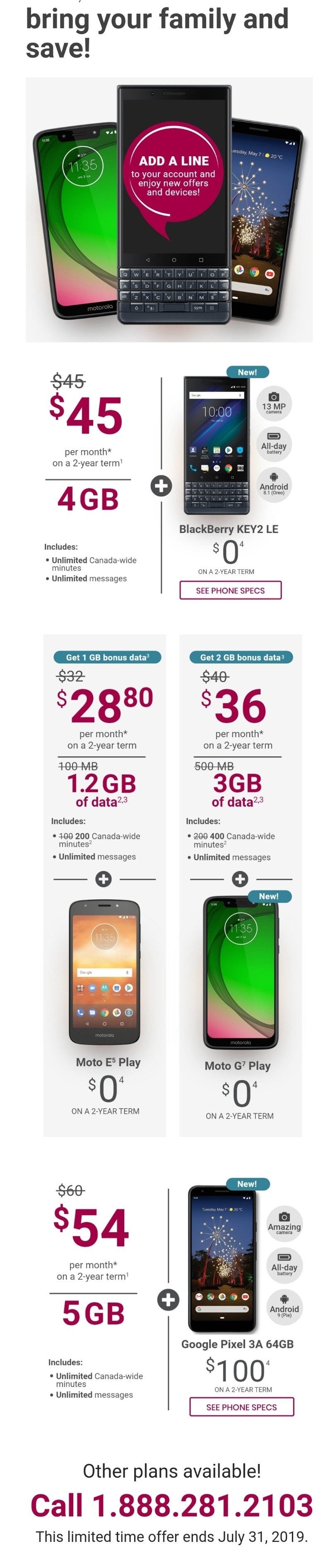 [Zoomer Wireless] Zoomer 36$ plan with 5GB data/800 min anytime