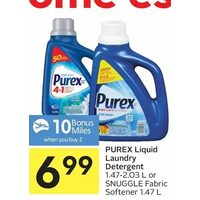 Purex Liquid Laundry Detergent Or Snuggle Fabric Softener 