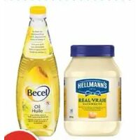 Becel Oil  Kraft Miracle Whip or Hellmann's Mayonnaise