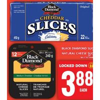 Black Diamonds Slices, Natural Cheese Slices