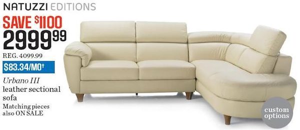 Sears Natuzzi Editions Urbano Iii Leather Sectional Sofa Sears Natuzzi Editions Urbano Iii Leather Sectional Sofa Redflagdeals