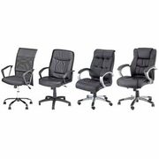 For Living Black Leather Executive Office Chair - $69.99 - $119.99 (50% Off)