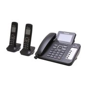 Panasonic KX-TG6672B 1.9 GHz Digital DECT 6.0 2X Handsets Cordless Phones Integrated Answering Machine  - $88.99