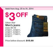 Urban Star Men's Jeans - $12.99 ($3.00 Off)