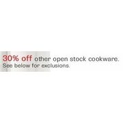 30% Off Select Open Stock Cookware