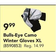 Bulls-Eye Camo Winter Gloves XL - $9.99