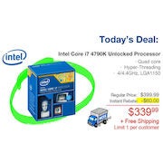 NCIX.com Christmas Countdown Event: Today Only, Intel Core i7 4790K Unlocked Processor $340 (Was $400) + Free Shipping