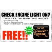 Get a Complimentary Insepection When the Check Engine Light is On