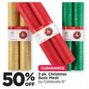Clearance 2 pk. Christmas Basic Mesh by Celebrate It - 50% off