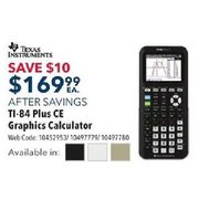 Texas Instruments TI-84 Plus CE Graphing Calculator - $169.99 ($10.00 off)