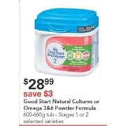 Good Start Natural Cultures or Omega 3&6 Powder Formula - $28.99 ($3.00 off)
