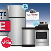 Frigidaire 30" 18 Cu. Ft. Freestanding Refrigerator; Electric Range; Dishwasher; Cookware Set - $1799.96 ($1250.00 off)