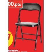 Everyday Essentials Black Padded Folding Chair - $9.97