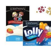 Chapman’s Original Ice Cream or Super Lolly Ice Treats  - $2.99