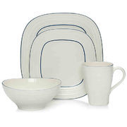 Mikasa® Swirl Square Banded 4-piece Place Setting In Blue - $19.99 ($31.00 Off)