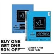 Canson Artist Paper Pads - BOGO 50% off