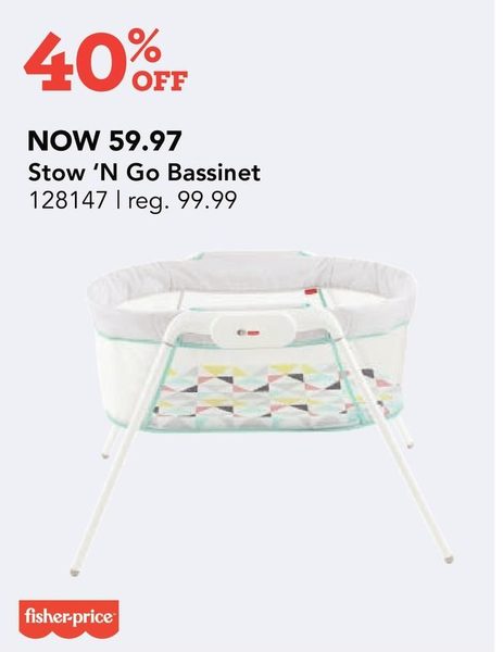 fisher price stow and go bassinet canada