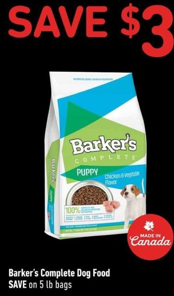 Barkers puppy sale food