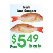 Fresh Lane Snapper - From $5.49/lb