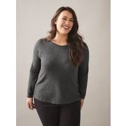 Long-sleeve Waffle Top - Addition Elle - $14.99 ($10.00 Off)
