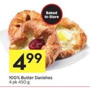 100% Butter Danishes  - $4.99