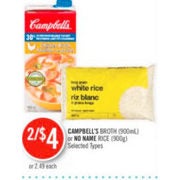 Campbell's Broth or No Name Rice  - 2/$4.00