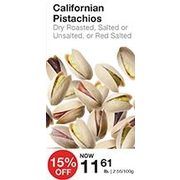 California Pistachios - $11.61/lb (15% off)