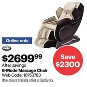 iComfort 6-Mode Massage Chair - $2699.99 ($2300.00 off)