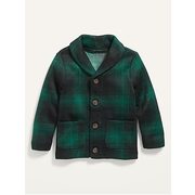 Shawl-collar Sweater-knit Plaid Cardigan For Toddler Boys - $12.00 ($17.99 Off)