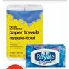 No Name Paper Towels or Royale Facial Tissues - $1.09