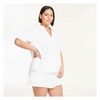 Women+ French Terry Collar Top In White - $14.94 ($9.06 Off)