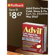 Advil Extra Strength Cold, Sinus & Flu - $8.67 ($1.00 off)