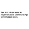 Swiss Alps Spinner Luggage - $144.99-$194.99 (50% off)