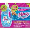 Fleecy Fabric Softener or Dryer Sheets  - $3.97 (Up to $2.00 off)