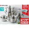 10 Pc Zwlling Focus Cookware Set - $179.99