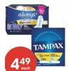 Tampax Tampons, Always Liners or Pads - $4.49
